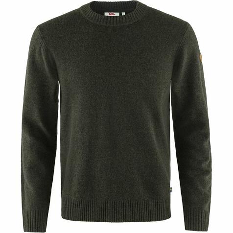 Fjallraven Men Övik Sweater Dark Olive PH74130 Philippines